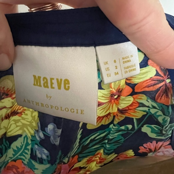 Anthropologie Maeve Floral Sleeveless Top - Multicolor size 2 - Picture 5 of 6